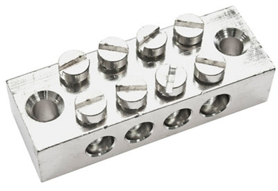 B&Q 4 Way Metal Earth Terminal Block