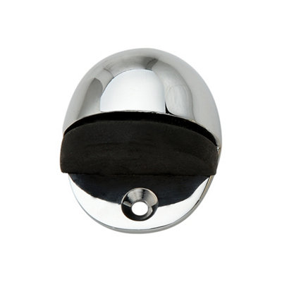 B&Q Chrome-Plated Floor-Mounted Door Stop