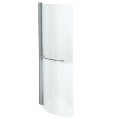 Cooke & Lewis Adelphi Curved Silver Effect Frame Bath Screen (H)1500Mm