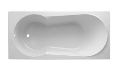 Cooke & Lewis Shaftesbury White Rectangular Straight Bath With 0 Tap Holes (L)170Cm (W)80Cm