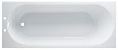 Cooke & Lewis Shaftesbury White Standard Acrylic Rectangular Straight Bath (L)1700Mm (W)700Mm