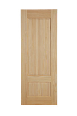 Fortia 2 Panel Unglazed Contemporary Pine Veneer Internal Clear Pine Door, (H)1981Mm (W)838Mm (T)35Mm