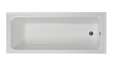 Cooke & Lewis Shaftesbury Classic White Rectangular Straight Bath (L)170Cm (W)70Cm