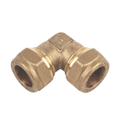 Plumbsure Compression 90° Pipe Elbow (Dia)15Mm, Pack Of 10