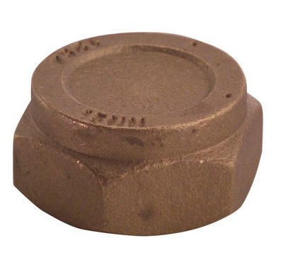 Plumbsure Brass Compression Blanking Cap (Dia)22Mm