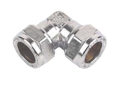 Plumbsure Compression 90° Pipe Elbow (Dia)15Mm