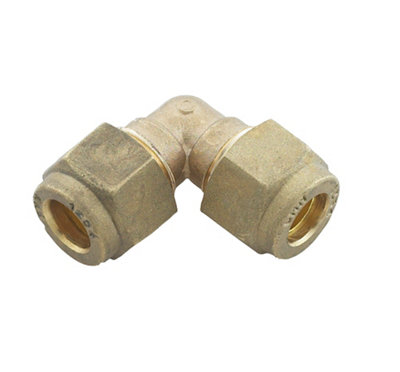 Plumbsure Compression 90° Pipe Elbow (Dia)8Mm