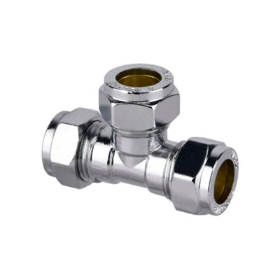 Plumbsure Brass Compression Equal Tee (Dia) 15Mm X 15Mm X 15Mm