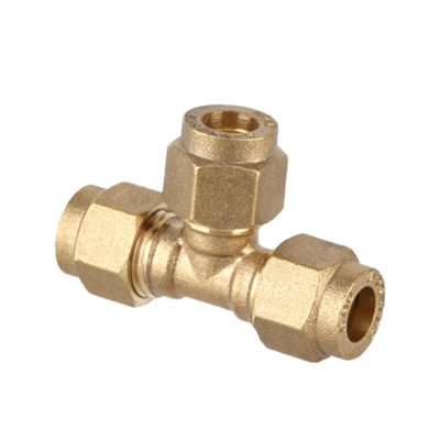 Plumbsure Brass Compression Equal Tee (Dia) 8Mm X 8Mm X 8Mm