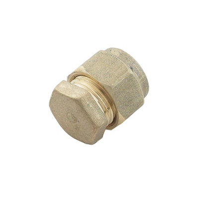 Plumbsure Brass Compression Stop End (Dia)10Mm