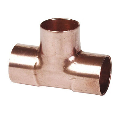 B&Q Copper End Feed Equal Tee (Dia) 15Mm X 15Mm X 15Mm