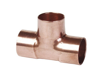 B&Q Copper End Feed Equal Tee (Dia) 22Mm X 22Mm X 22Mm