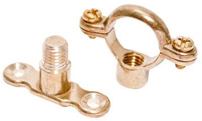 Plumbsure Brass Munsen Ring & Wall Plate (Dia)22Mm, Pack Of 2