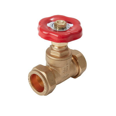 Flomasta Bronze Compression Heating & Sanitary Shut-Off Valve, (Dia)22Mm