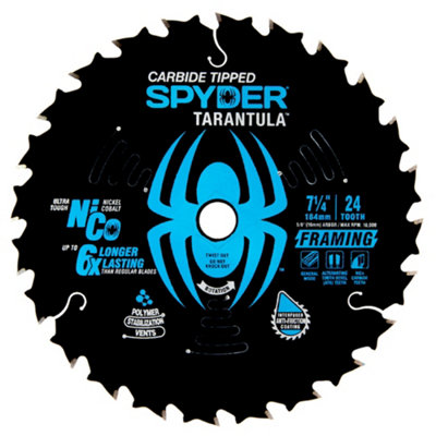 Spyder Tarantula 190Mm Circular Saw Blade 24T - 13073Uk