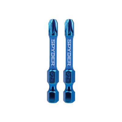 Spyder Mach-Blue Pz3 Impact Screwdriver Bits (L)50Mm, Pack Of 2