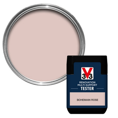 V33 Renovation Bohemian Rose Satinwood Multi-Surface Paint, 50Ml Tester Pot
