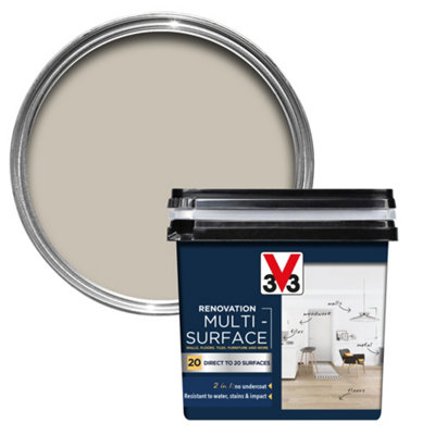 V33 Renovation Hemp Satinwood Multi-Surface Paint, 750Ml
