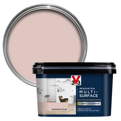 V33 Renovation Bohemian Rose Satinwood Multi-Surface Paint, 2L