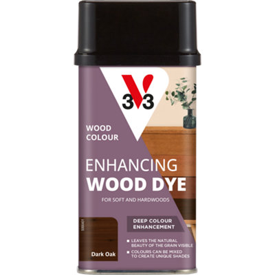 V33 Dark Oak Hardwood & Softwood Multi-Surface Wood Dye, 250Ml