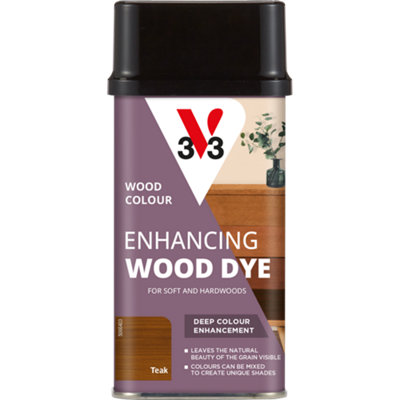 V33 Teak Hardwood & Softwood Multi-Surface Wood Dye, 250Ml