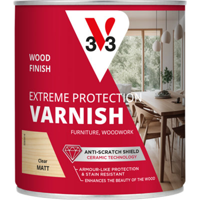 V33 Extreme Protection Clear Matt Wood Varnish, 750Ml