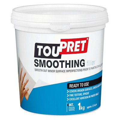 Toupret Fine Finish Ready Mixed Finishing Plaster, 1Kg Tub