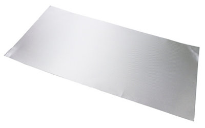 B&Q Silver Effect Aluminium Embossed Sheet, (H)1000Mm (W)500Mm (T)0.5Mm 580G