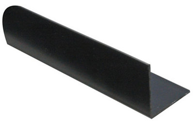 B&Q Black Polyvinyl Chloride (Pvc) Equal L-Shaped Angle Profile, (L)2M (W)15Mm (D)15Mm (T)1Mm