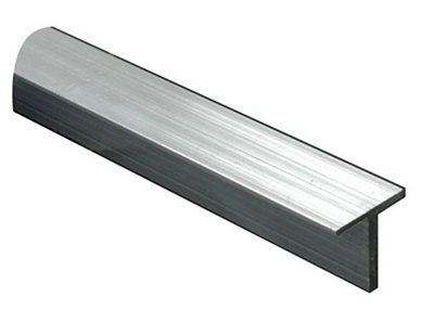 B&Q Silver Effect Aluminium Equal T-Shaped Angle Profile, (L)1M (W)15Mm (D)15Mm (T)1.5Mm