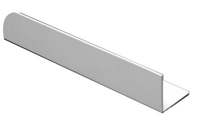 B&Q White Polyvinyl Chloride (Pvc) Equal L-Shaped Angle Profile, (L)1M (W)10Mm (D)10Mm (T)1Mm