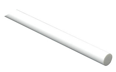 B&Q White Fibreglass & Polyester (Pes) Round Bar, (L)1M (Dia)4Mm