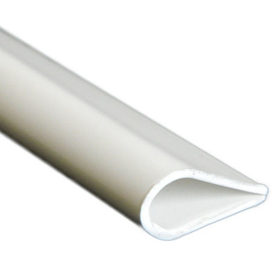 B&Q White Polyvinyl Chloride (Pvc) Angle Profile, (L)1M (W)15Mm (T)1Mm
