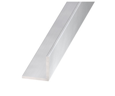 Cqfd Gris Silver Effect Anodised Aluminium Equal L-Shaped Angle Profile, (L)2.5M (W)10Mm (D)10Mm (T)1Mm
