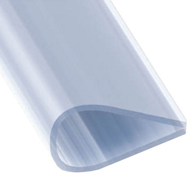 B&Q Clear Polyvinyl Chloride (Pvc) Angle Profile, (L)1M (W)15Mm (T)1Mm