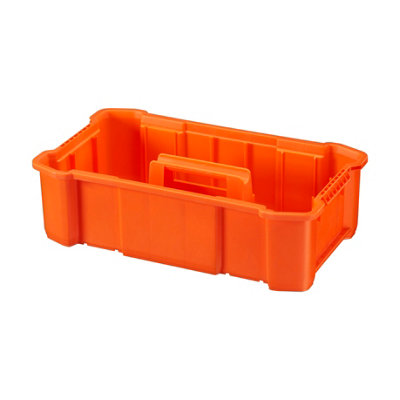 B&Q Orange 19In Tote Tray Caddy