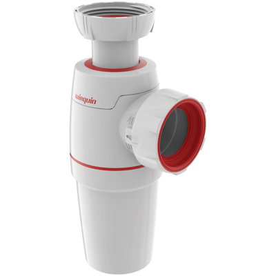 Wirquin Neo Standard Bottle Sink Trap With Adjustable Height White 1½" 150G