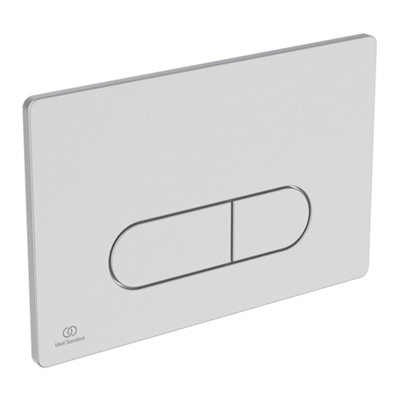 Ideal Standard Oleas P1 Pneumatic Matt Brushed Chrome Effect Dual Flushing Plate (H)154Mm (W)234Mm
