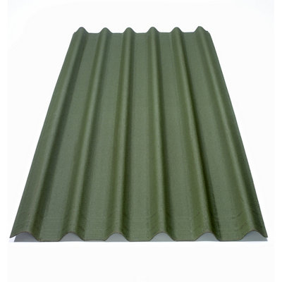 Onduline Green Bitumen Corrugated Roofing Sheet (L)2M (W)820Mm (T)2.6Mm