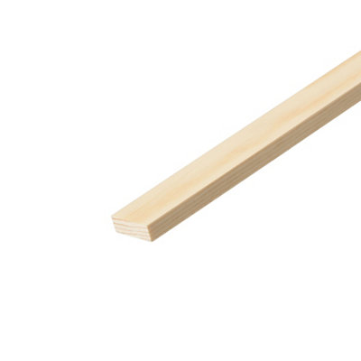 B&Q Smooth Planed Redwood Pine Stripwood (L)2.4M (W)25Mm (T)4Mm