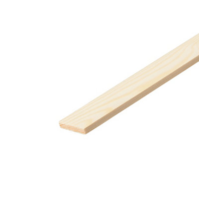 B&Q Smooth Planed Redwood Pine Stripwood (L)0.9M (W)36Mm (T)4Mm