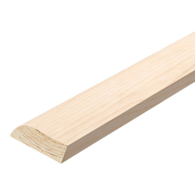 B&Q Planed Neutral Pine Rounded Architrave (L)2100Mm (W)44Mm (T)15Mm