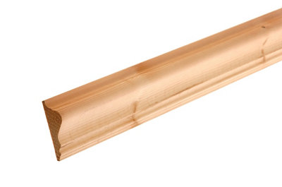 B&Q Planed Neutral Pine Torus Dado Rail (L)2400Mm (W)45Mm (T)20Mm
