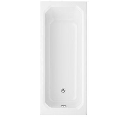 Cooke & Lewis Art Deco Acrylic Rectangular Straight Bath (L)1700Mm (W)750Mm