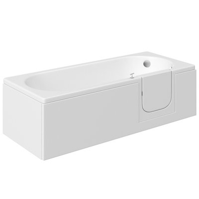 Cooke & Lewis White Rectangular Rh Bath Easy-Access (L)170Cm (W)70Cm