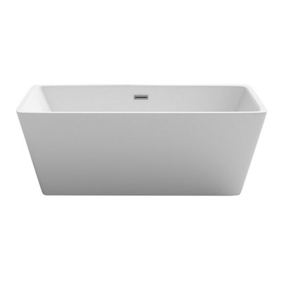 Cooke & Lewis Modern Gloss White Rectangular Freestanding Bath (L)170Cm (W)80Cm