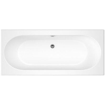 Cooke & Lewis Sovana White Acrylic Rectangular Straight Bath (L)1600Mm (W)750Mm