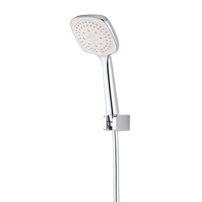 Goodhome Teesta Chrome Effect 3-Spray Pattern Shower Head Kit