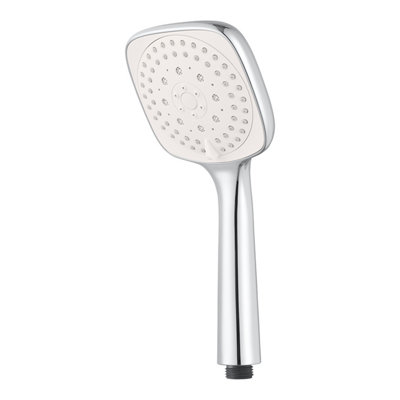 Goodhome Teesta White Chrome Effect 3-Spray Pattern Shower Head