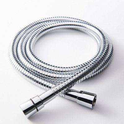 Goodhome Chrome Effect Brass & Pvc Shower Hose, (L)1.75M